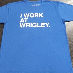 Chicago Cubs Wrigley Field Blue 'I Work at Wrigley' T-Shirt